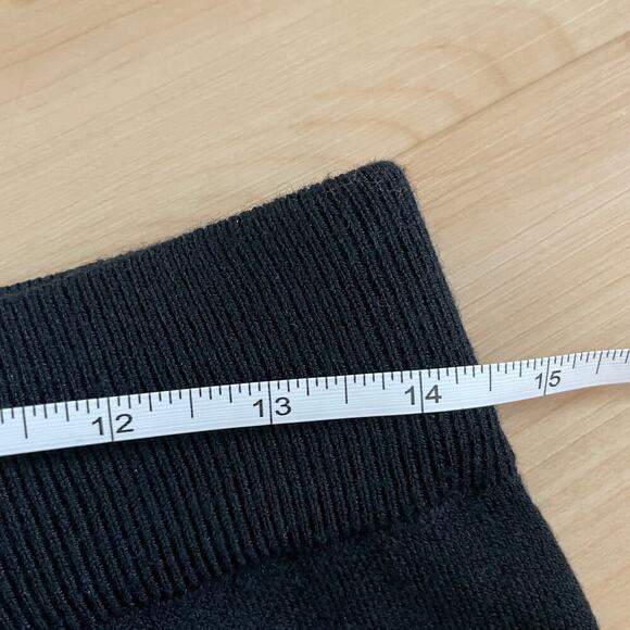 Rachel Zoe Black Knit High Waisted Wide Leg Pants Womens Size M - Picture 5 of 7